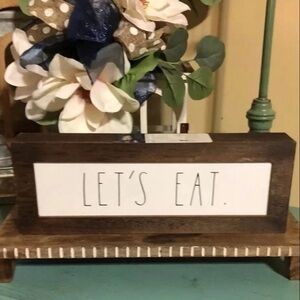 Rae Dunn “Let’s Eat” Rustic Farmhouse Wood Sign